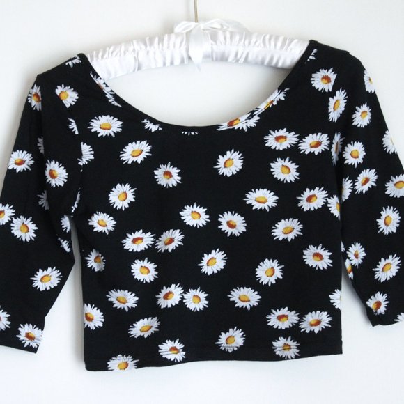 Crop Top Daisy Flower Indie Cottagcore Farmcore - Picture 7 of 8